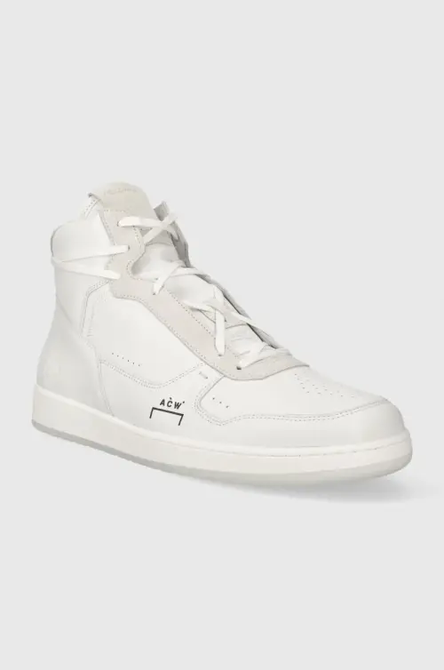 Кожаные кроссовки A-COLD-WALL* LUOL HI TOP цвет белый ACWUF085B