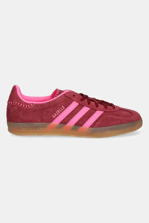 Замшевые кроссовки adidas Originals Gazelle Indoor W цвет бордовый JS1403