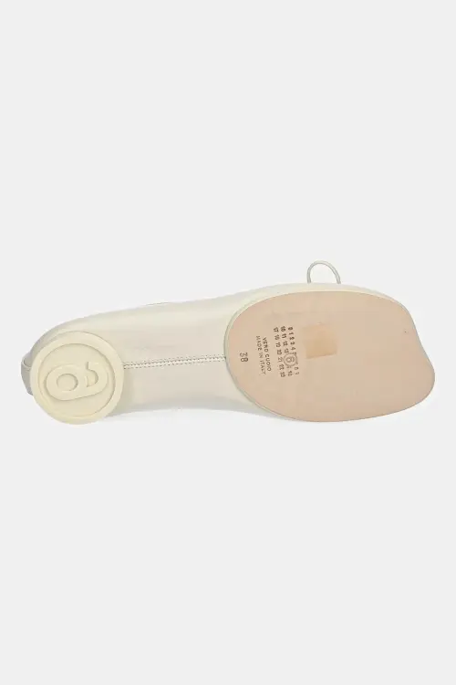 Кожаные балетки MM6 Maison Margiela цвет бежевый S59WZ0099