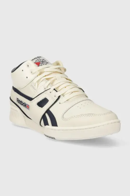 Кожаные кроссовки Reebok цвет бежевый