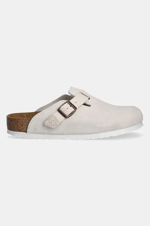 Замшевые шлепанцы Birkenstock Boston мужские цвет бежевый 1028790