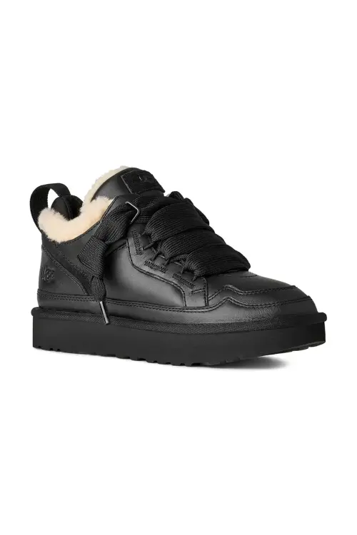 Кожаные кроссовки UGG Lowmel Lthr цвет чёрный 1171537.BLK