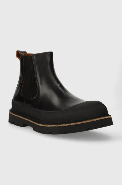 Кожаные полусапоги Birkenstock Prescott мужские цвет чёрный