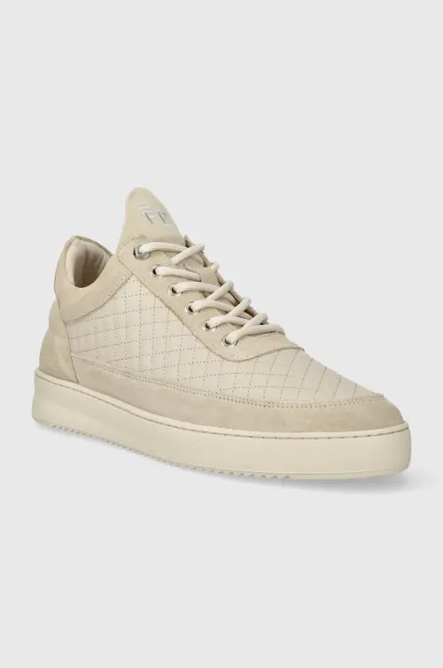 Кожаные кроссовки Filling Pieces цвет бежевый