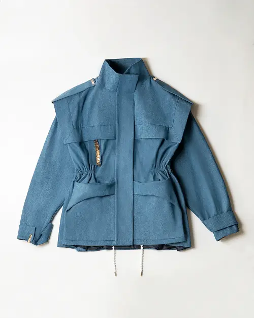 Tassha Yu Gigi Parka Blue Denim