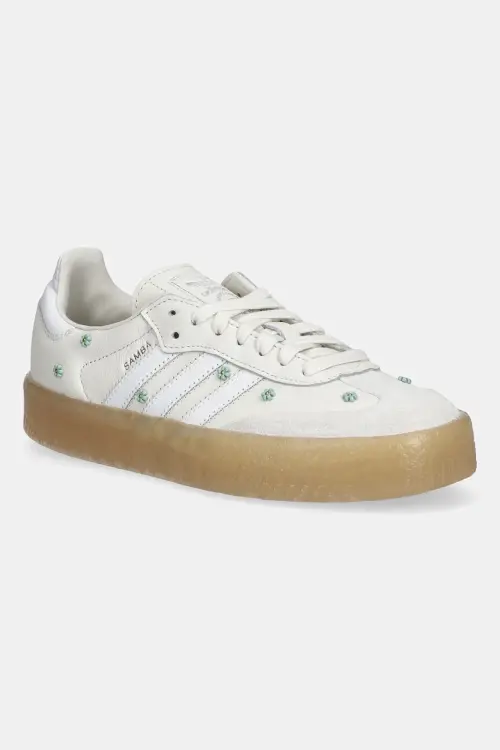 Кожаные кроссовки adidas Originals Sambae W цвет бежевый