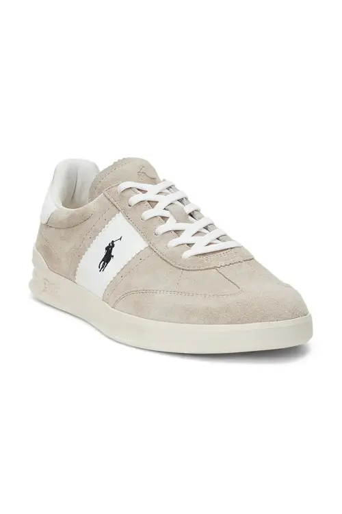 Замшевые кроссовки Polo Ralph Lauren HRT Aera PP мужские цвет бежевый 809960995003