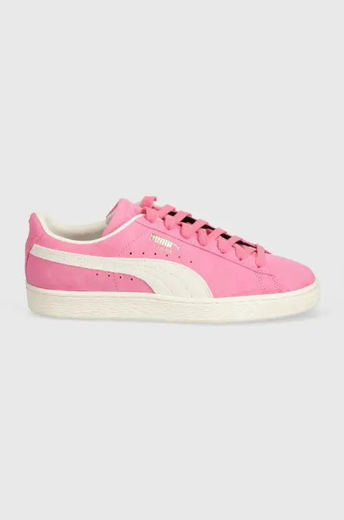 Замшевые кроссовки Puma Suede Neon цвет розовый 396507