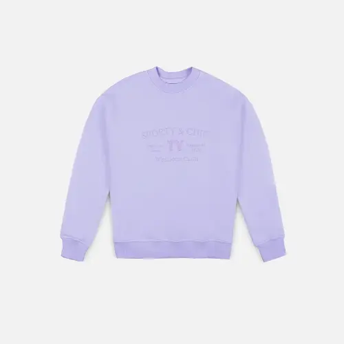 Свитшот Tassha Yu S&C EMBR Sweatshirt Lavender 
