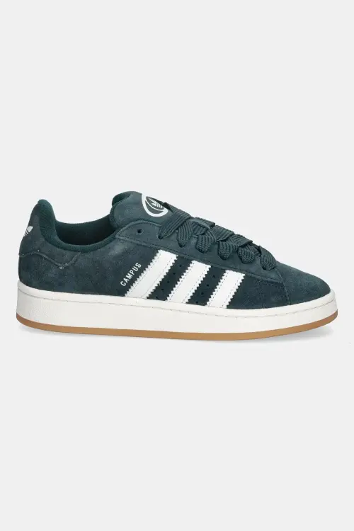 Замшевые кроссовки adidas Originals Campus 00S W цвет зелёный JQ8291