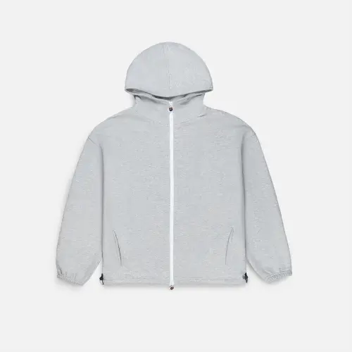 Худи Tassha Yu Tag Me Zip Hoodie Short Fossil Melange 