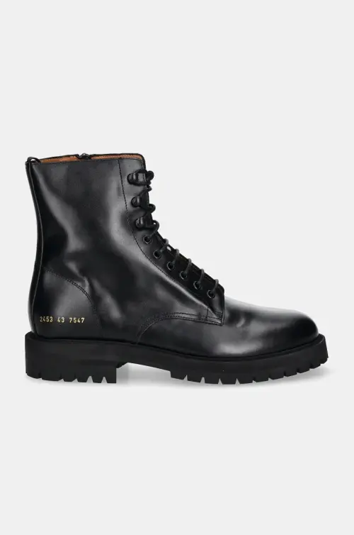 Кожаные ботинки Common Projects Combat мужские цвет чёрный 2453