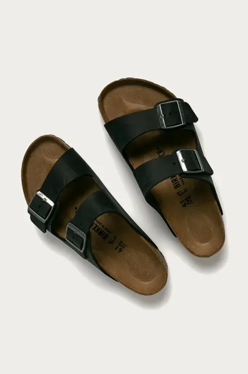Шлепанцы из нубука Birkenstock Arizona цвет чёрный