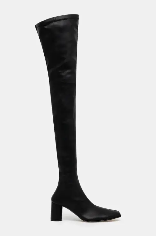 Сапоги MM6 Maison Margiela женские цвет чёрный каблук кирпичик S66WW0089.P7973
