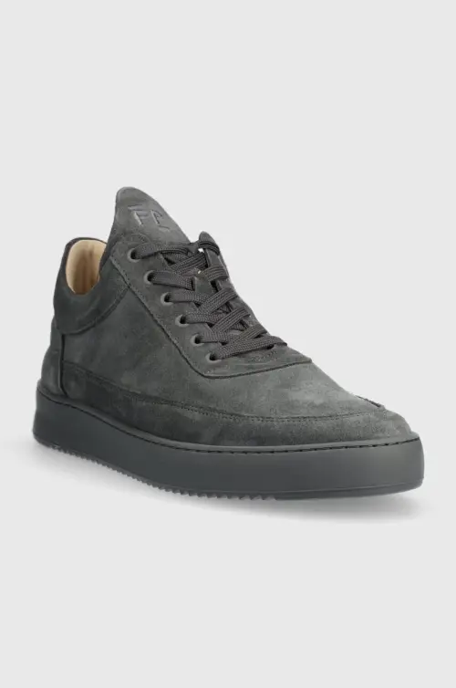 Замшевые кроссовки Filling Pieces Low Top Suede цвет серый 10122791850