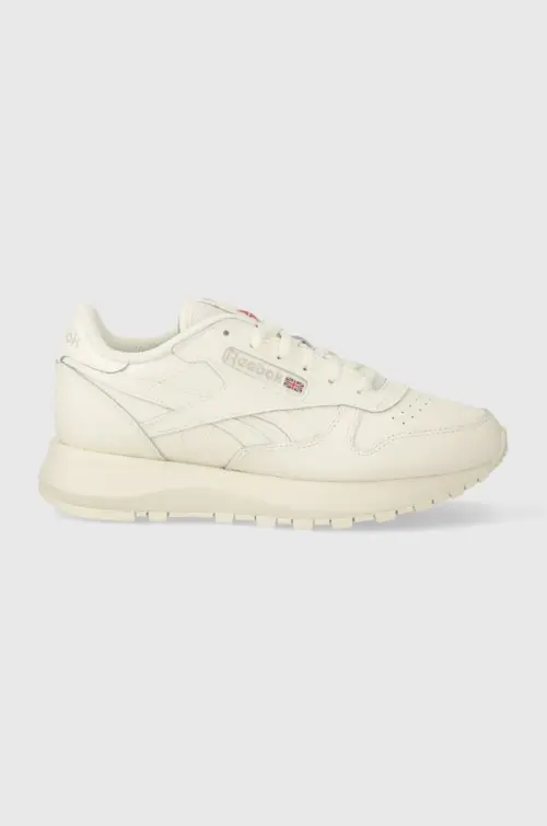 Кожаные кроссовки Reebok Classic CLASSIC LEATHER цвет бежевый