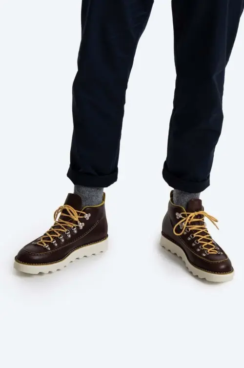 Кожаные ботинки Fracap LINE мужские цвет коричневый LINE.A961-BROWN