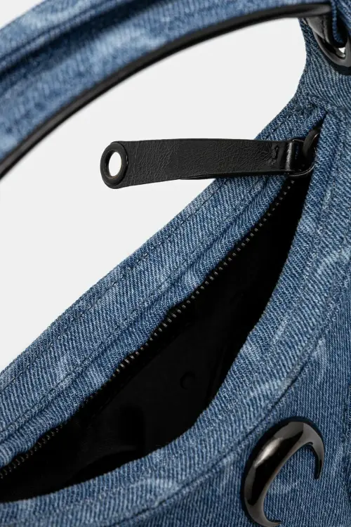 Джинсовая сумка Marine Serre Moon Laser Denim Futura Mini WBA006A.CDEN0001