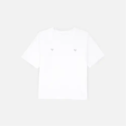 Tassha Yu 2 Hearts Tee Silver Hearts 