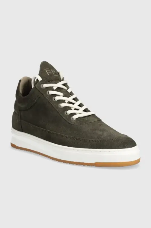 Замшевые кроссовки Filling Pieces цвет зелёный 25122791926-brownish
