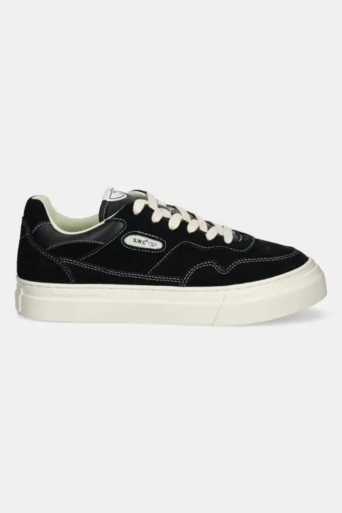 Замшевые кроссовки Stepney Workers Club PEARL SUEDE цвет чёрный YA20015