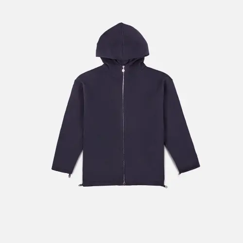 Tassha Yu Front Zip Hoodie Black Silver 