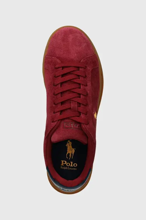 Замшевые кроссовки Polo Ralph Lauren Hrt Crt II цвет бордовый