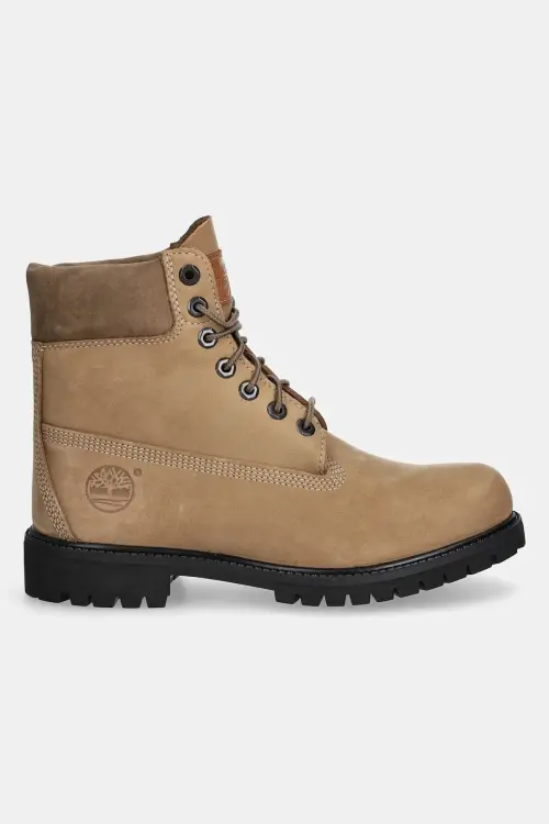 Ботинки из нубука Timberland Premium 6IN Lace Waterproof Boot цвет бежевый TB0A2P6WEN31