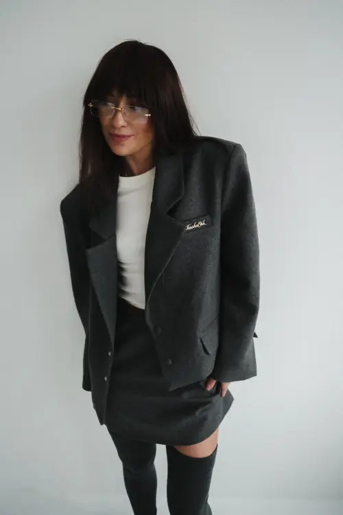 Жакет Tassha Yu Wooly Boss Jacket Grafit Melange 