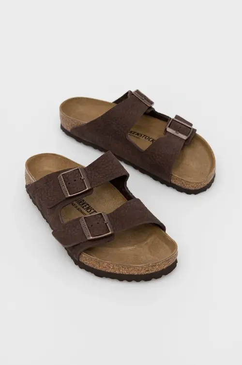 Шлепанцы из нубука Birkenstock Arizona цвет коричневый