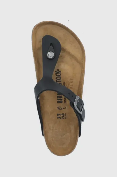 Вьетнамки из нубука Birkenstock Gizeh цвет чёрный