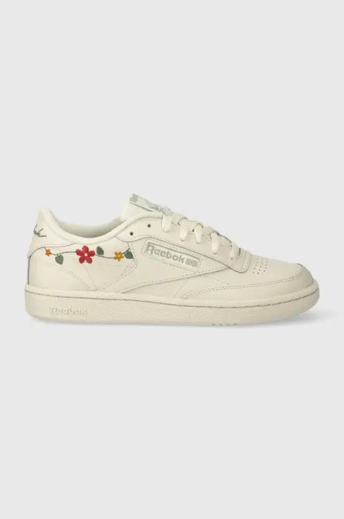 Кожаные кроссовки Reebok Classic Club C 85 цвет бежевый 100202098