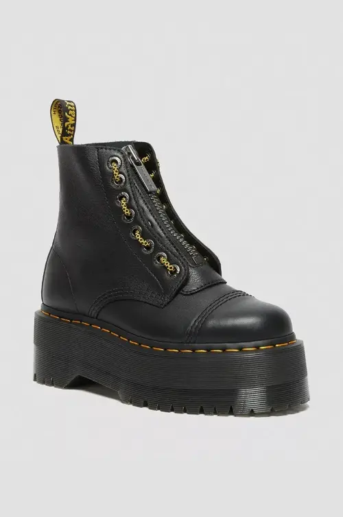 Кожаные полусапоги Dr. Martens Sinclair Max женские цвет чёрный на платформе DM27358001