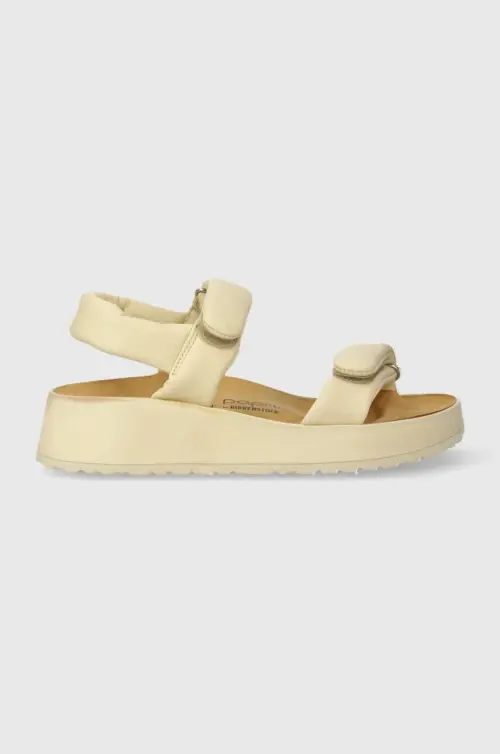 Кожаные сандалии Birkenstock BIRKENSTOCK X PAPILLIO Theda женские цвет бежевый на платформе 1026942