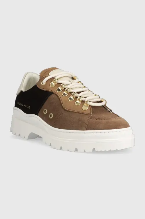 Замшевые кроссовки Filling Pieces Court Serrated Topaz цвет коричневый 71633831933