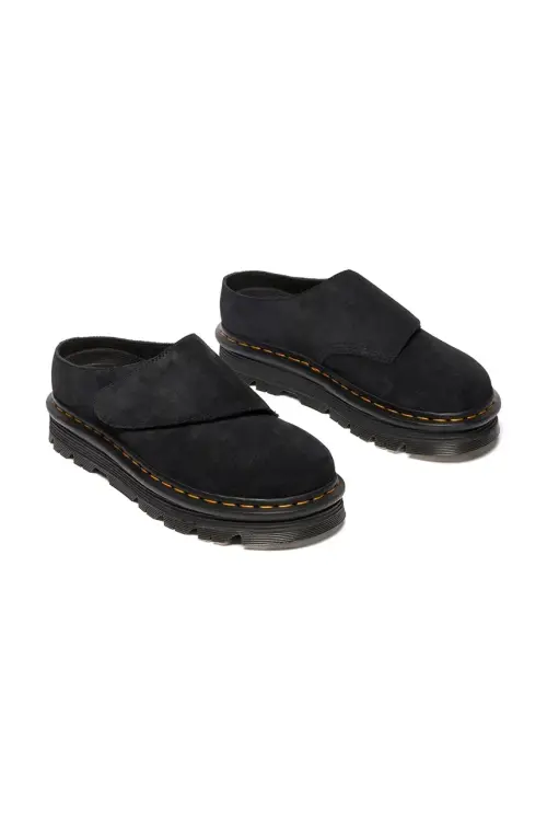 Замшевые шлепанцы Dr. Martens ZebZag AnyWair Mule цвет чёрный
