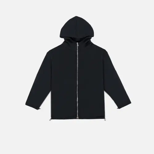 Tassha Yu Front Zip Hoodie Black 