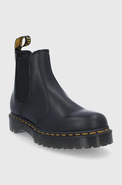 Кожаные полусапоги Dr. Martens женские цвет чёрный на платформе 26205001-Black.Smoo