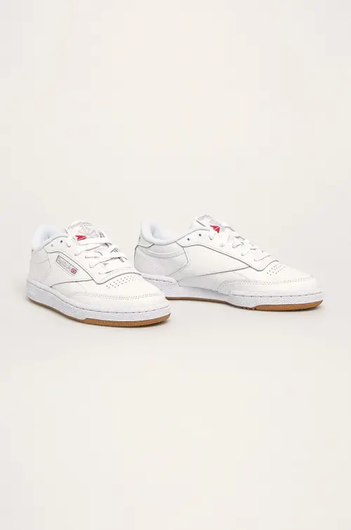 Кожаные кроссовки Reebok Classic CLUB C 85 цвет белый