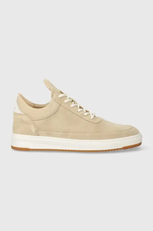 Замшевые кроссовки Filling Pieces Low Top Ripple Suede цвет бежевый 10122791919