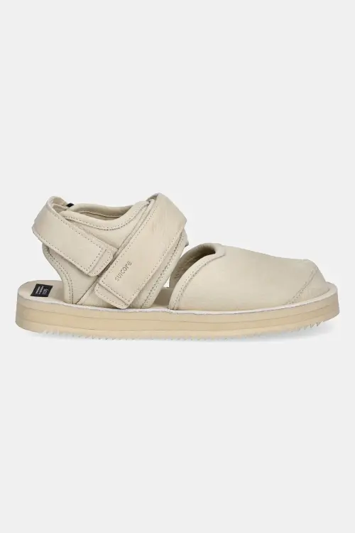 Босоножки из нубука Suicoke BITA-2-L цвет бежевый BITA-2-L