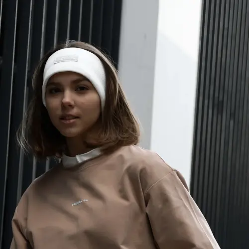 Tassha Yu Rib Headband Milk White 