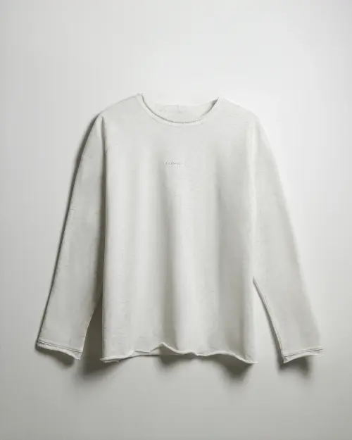 Tassha Yu Logo Longsleeve White Melange