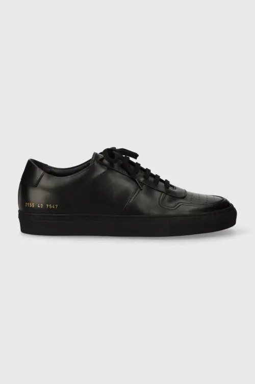 Кожаные кроссовки Common Projects Bball Low in Leather цвет чёрный 2155
