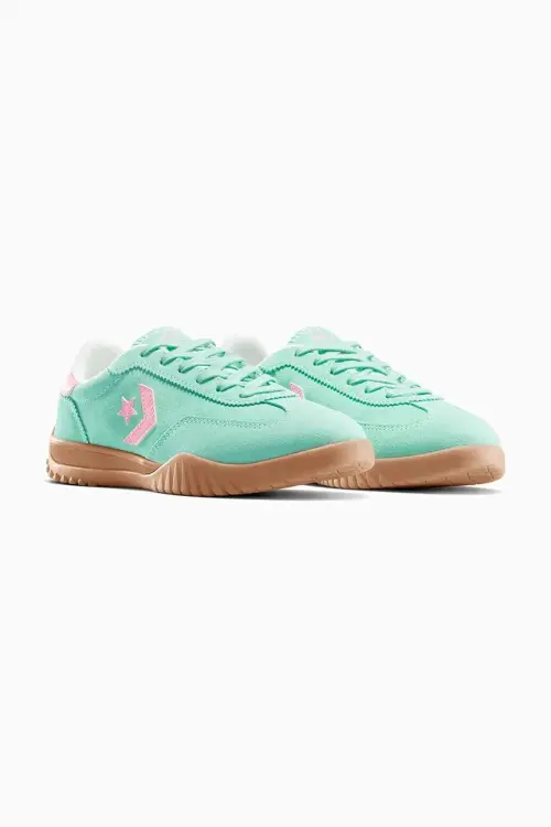 Кожаные кроссовки Converse Run Star Trainer цвет зелёный A15090C
