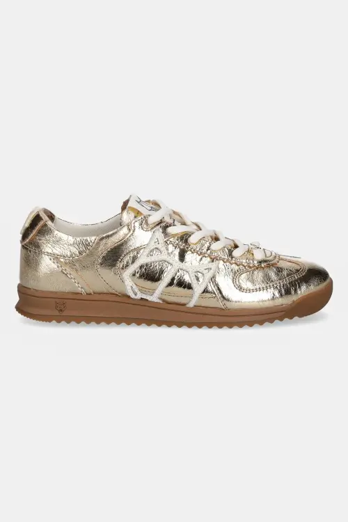 Кожаные кроссовки Naked Wolfe Exposure цвет золотой Exposure Crinkle Leather Gold