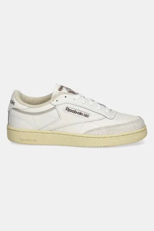 Кожаные кроссовки Reebok Club C 85 цвет бежевый 100201119