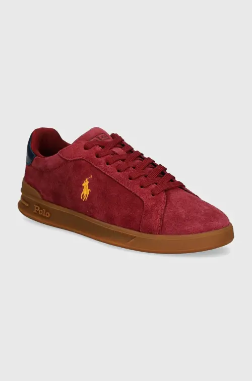 Замшевые кроссовки Polo Ralph Lauren Hrt Crt II цвет бордовый