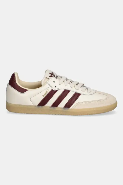 Кожаные кроссовки adidas Originals Samba OG цвет бежевый JS3830