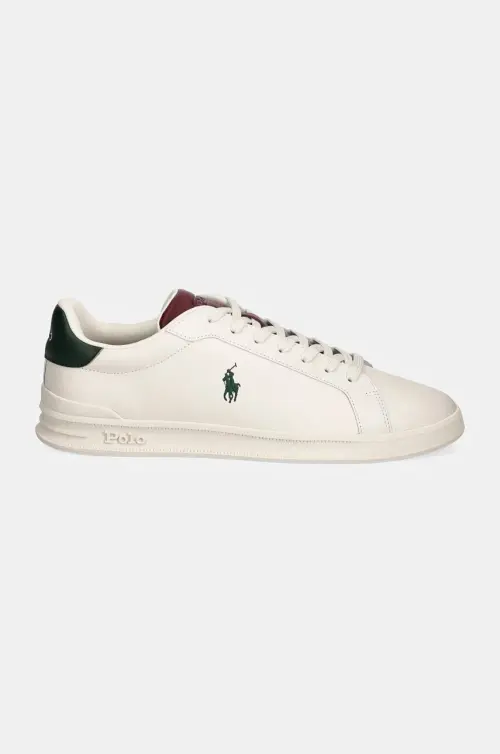 Кожаные кроссовки Polo Ralph Lauren Hrt Ct II цвет белый 809949791001
